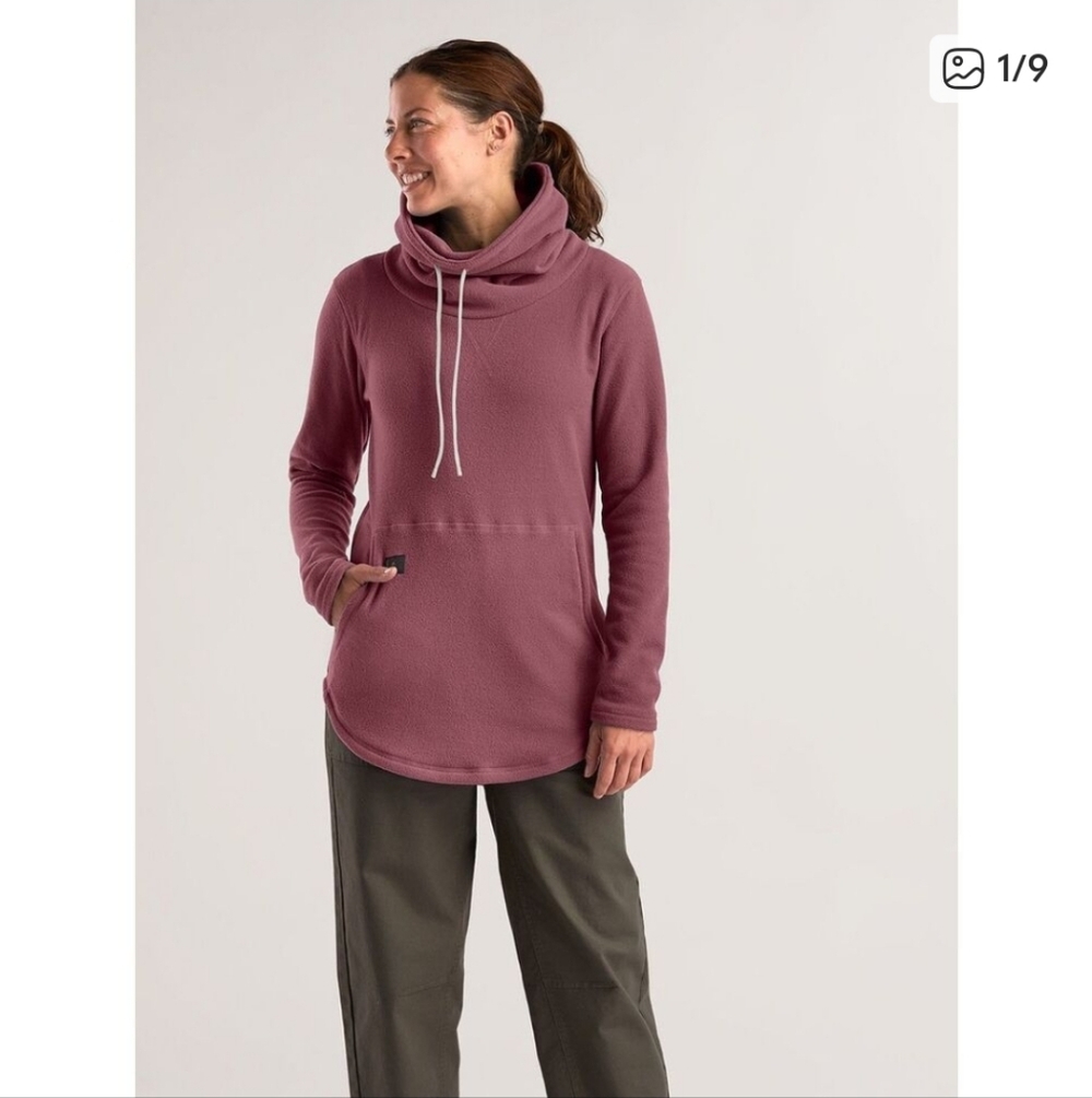 Deso | Tallac Pullover Purple Fleece Tunic - Made in US - Women's Size Medium